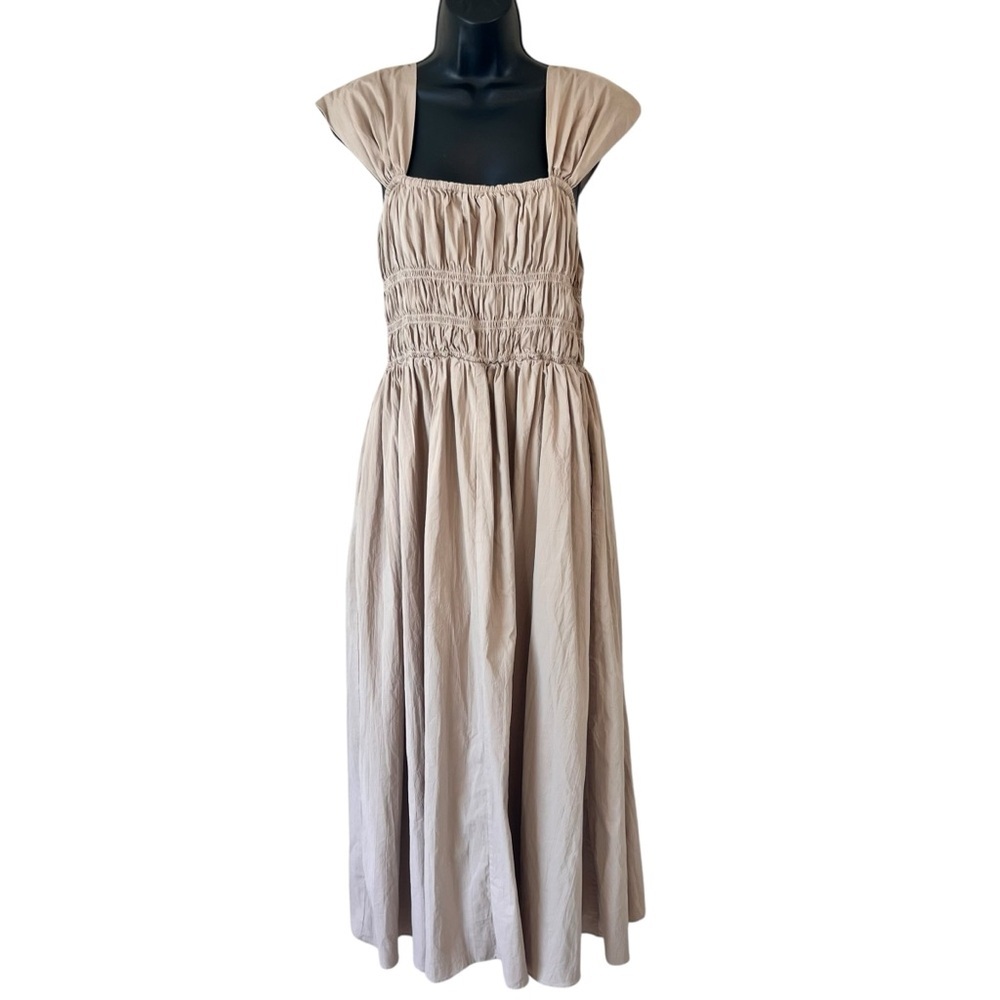 Tuckernuck POMANDER PLACE Noah Smocked Cotton Midi Dress